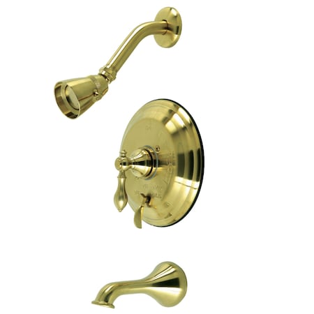 Kingston Brass KB36370ACL Single-Handle Tub and Shower Faucet, Brushed Brass KB36370ACL